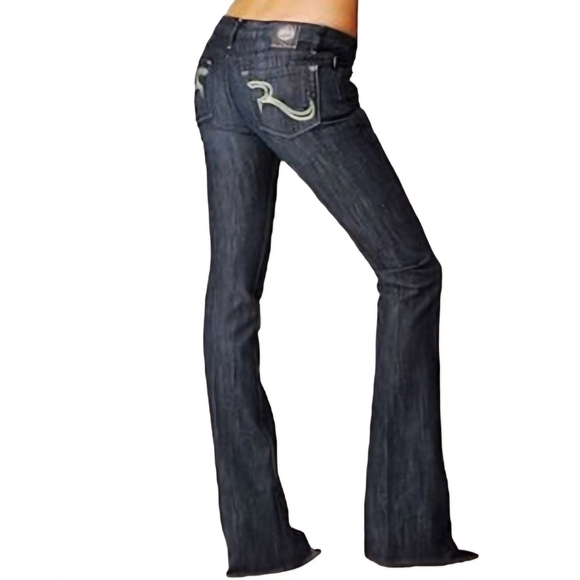 Rock & Republic Kassandra Women’s Sz 24 Blue Bootcut Embroidered  Jeans - Picture 1 of 12